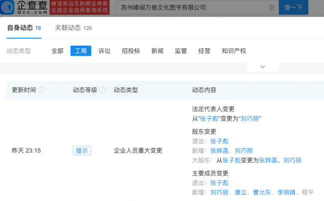 张雪峰妻子任峰学蔚来董事 家族企业调整