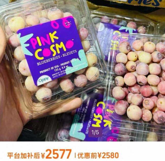 粉色蓝莓1斤640元 和普通蓝莓差20倍 梦幻外观引发热议
