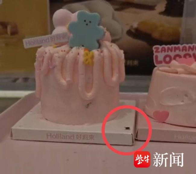 好利来店员回应苍蝇落蛋糕常有的事 卫生问题引担忧