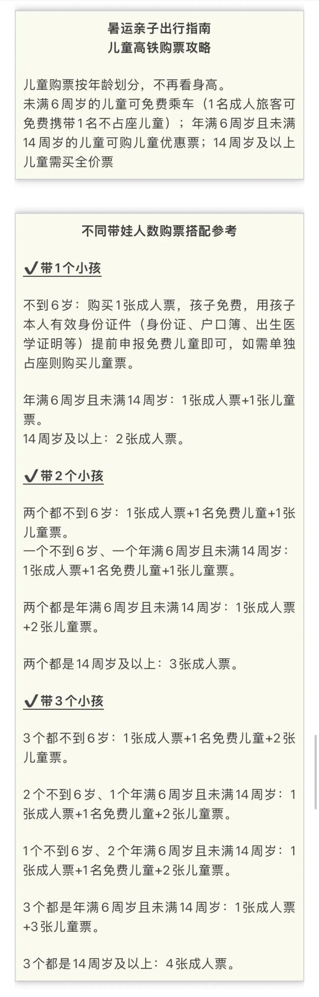 高铁免票儿童挤占邻座空间 乘车体验受影响