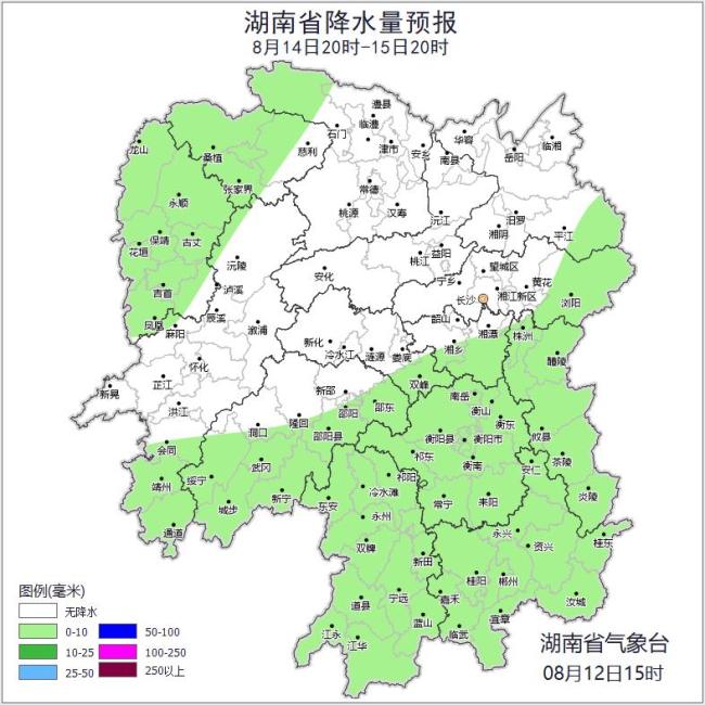 受白海豚残涡影响湘北湘南局地大雨 气温下滑降水增多