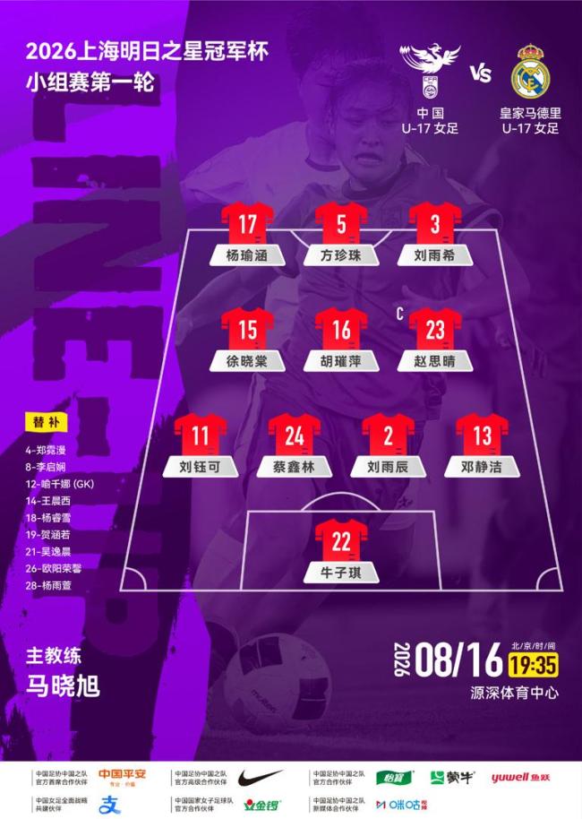 中国U17女足5-0大胜皇马U17女足