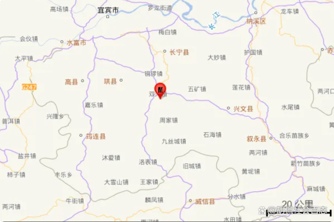 四川长宁地震监控画面晃动明显