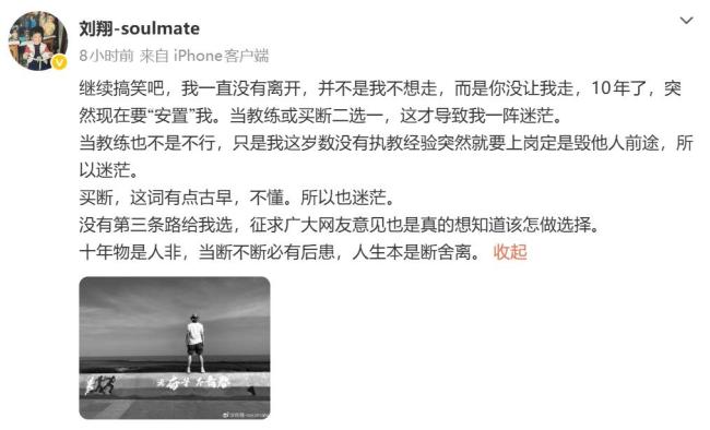 刘翔：没有第三条路给我选