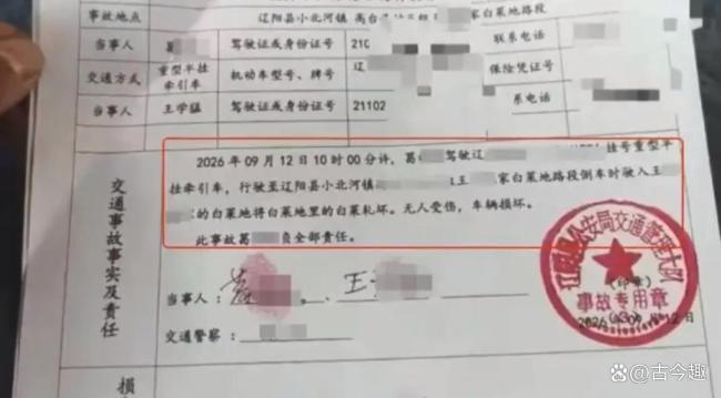 20棵白菜被货车压坏司机赔偿1300元 合理调解终了结