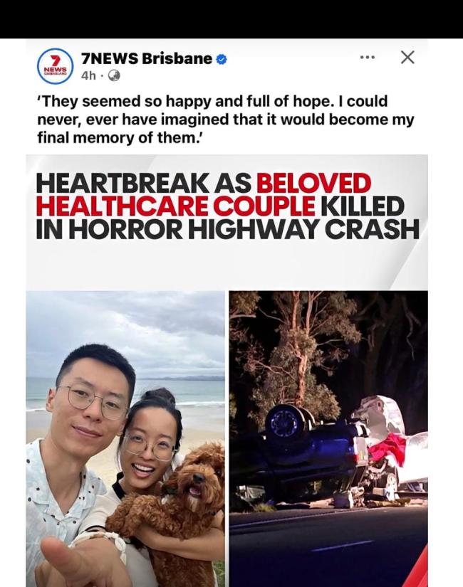 墨尔本车祸致中国夫妻身亡