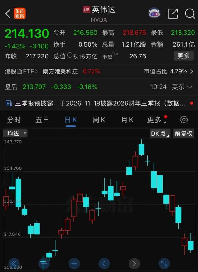 英伟达9天蒸发4万亿 AI股遭抛售