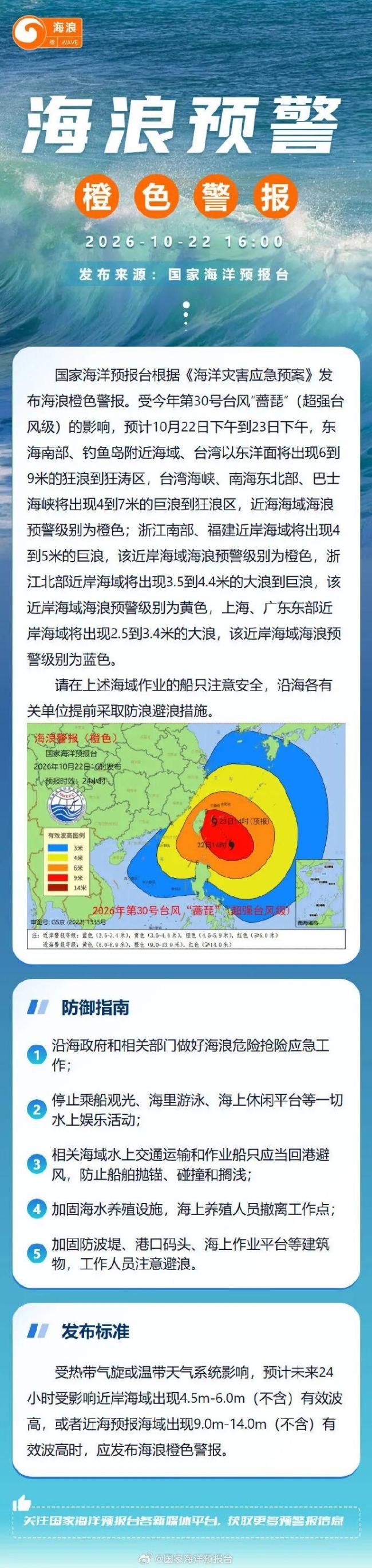 台风“蔷琵”呈现“6”字型 风雨影响华东沿海