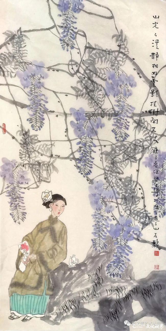 山间雅趣 家园乡情——著名画家梁文博"紫藤花开"系列作品中的恬淡