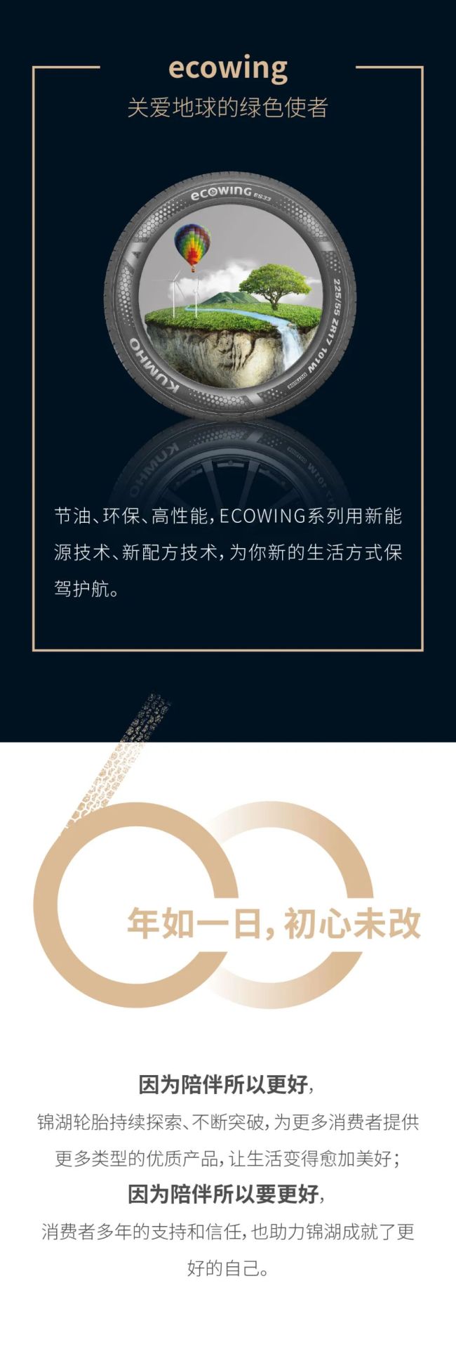1961-2021，锦湖轮胎持续提供优质产品  专注陪伴60年