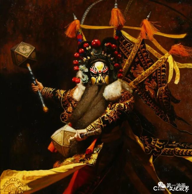 流光溢彩一眼万年著名画家王力克用油画重现京剧传奇