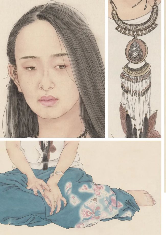 著名画家梁文博为工笔人物画学习者量身打造真正毫发毕现的技法书高等