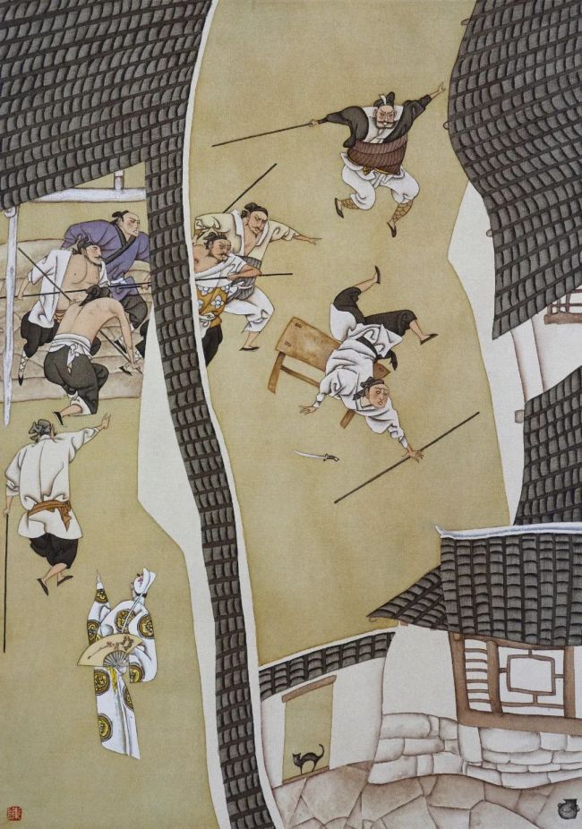 傲世奇画评著名画家陈全胜金瓶梅的插图艺术