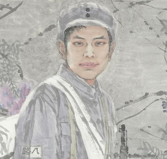 著名画家梁文博作品青春岁月参展山东画院庆祝建党百年主题美术创作