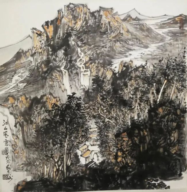 著名画家谢景勇应邀参展11月30日在山东省文化馆举办的翰墨华章第三届