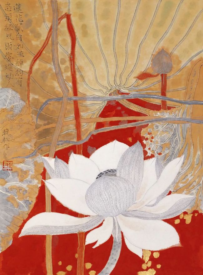 莲心最是相思苦莲瓣如船待渡人著名画家莫晓松墨色间的清塘荷韵