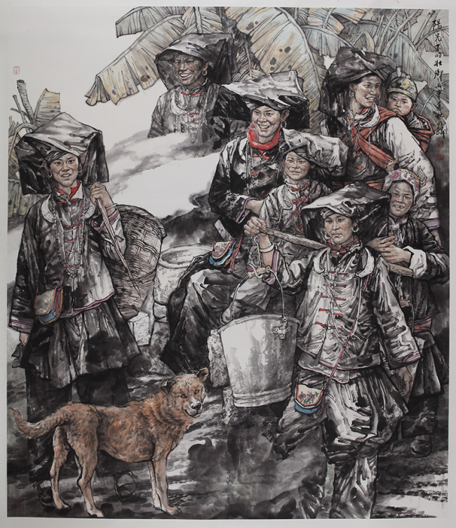8、阳光下的壮乡（谭乃麟-180CMX220CM-2017-纸本）参展作品-(1).jpg