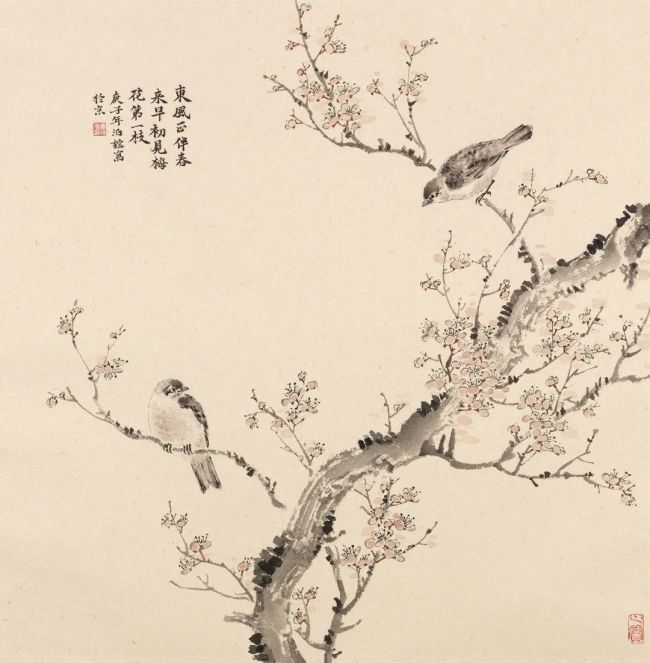 《初见梅花第一枝》69cm×69cm.jpg 图片