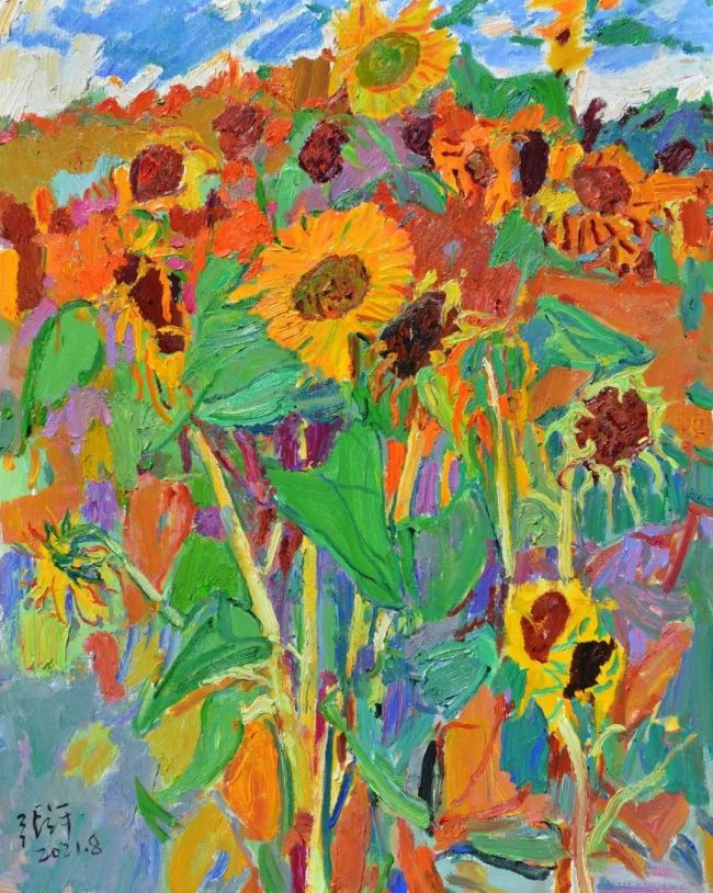 用色彩征服视觉——漫步著名画家张立平的"油彩花园"_山东站_中华网