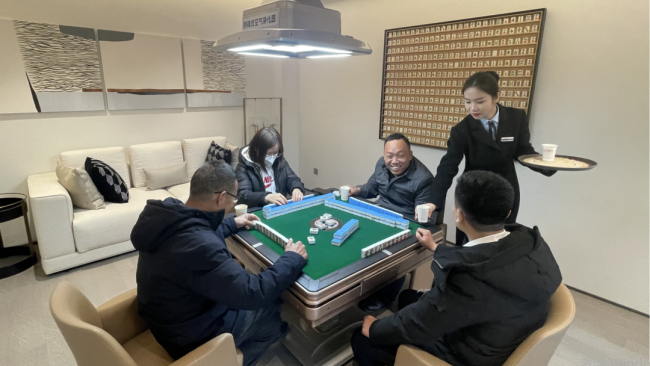 未交付之前便预约了会所的棋牌室