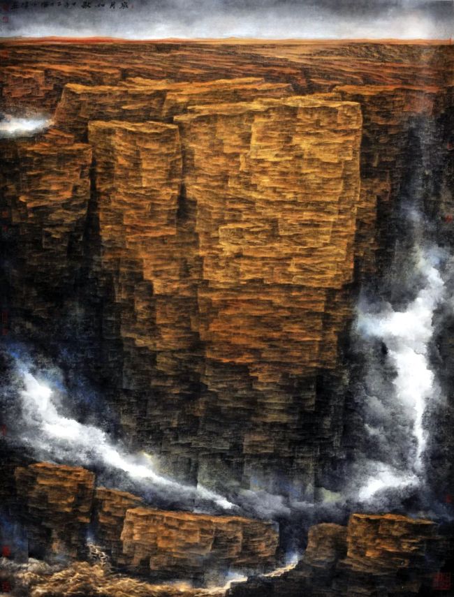 横势烟云的雄奇壮阔——品评旷小津山水画作的图式结构和笔墨语言