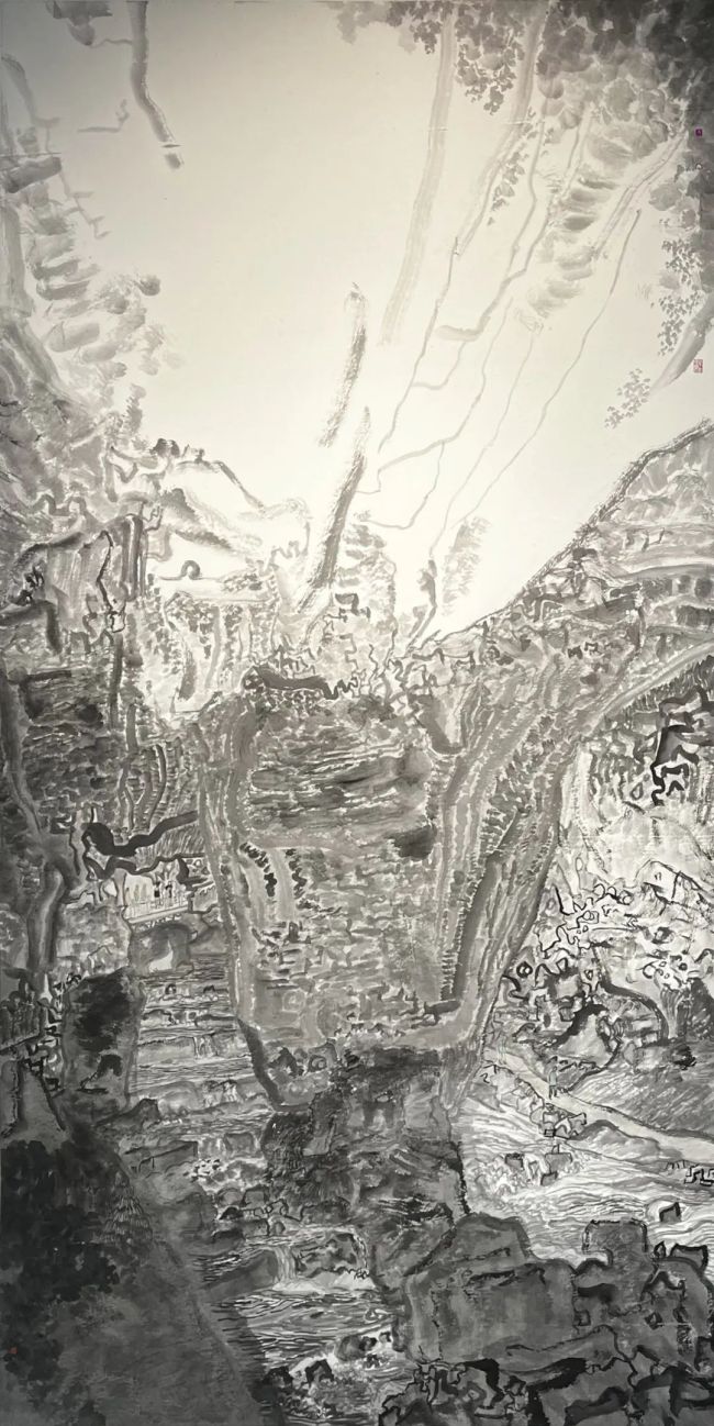 136cm×340cm 2022(来源:龙玺美术馆)画家简介方向,中国国家画院伤