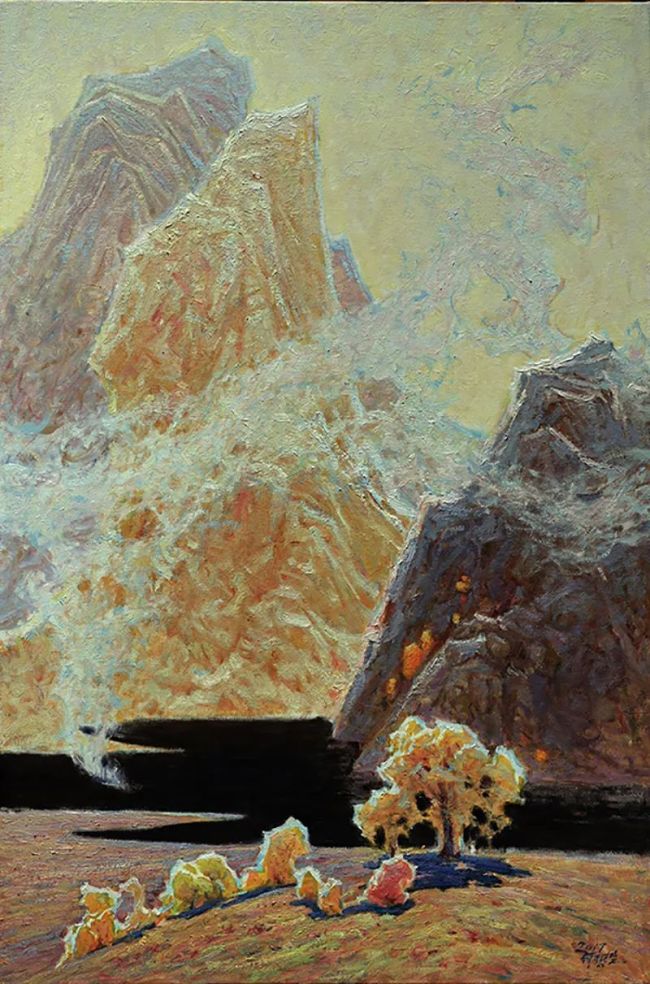 提笔走线总关情何哲生谈油画的线韵