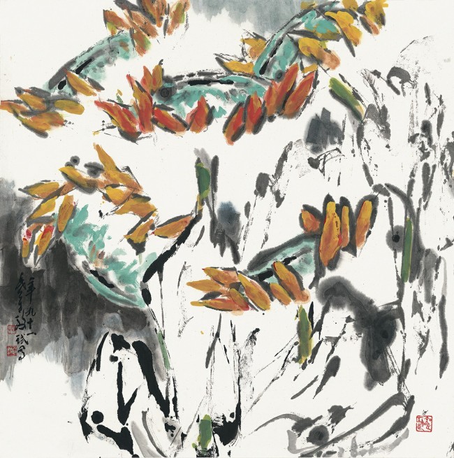 刘伯骏作品欣赏他是潘天寿,林风眠先生的入室弟子,他是吴冠中,赵无极