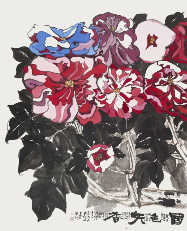 《热带写生重彩系——棕榈花》(来源:书画频道)画家简介郭子良,1964年