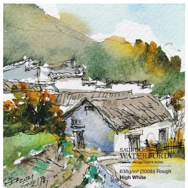 丁寺钟水彩画丨色彩纷繁,意境悠远