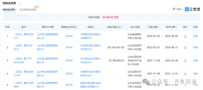 今年以来被执行总金额高达3.62亿元——泰山钢铁集团申请破产，去年还蝉联“济南民营企业100强”榜首