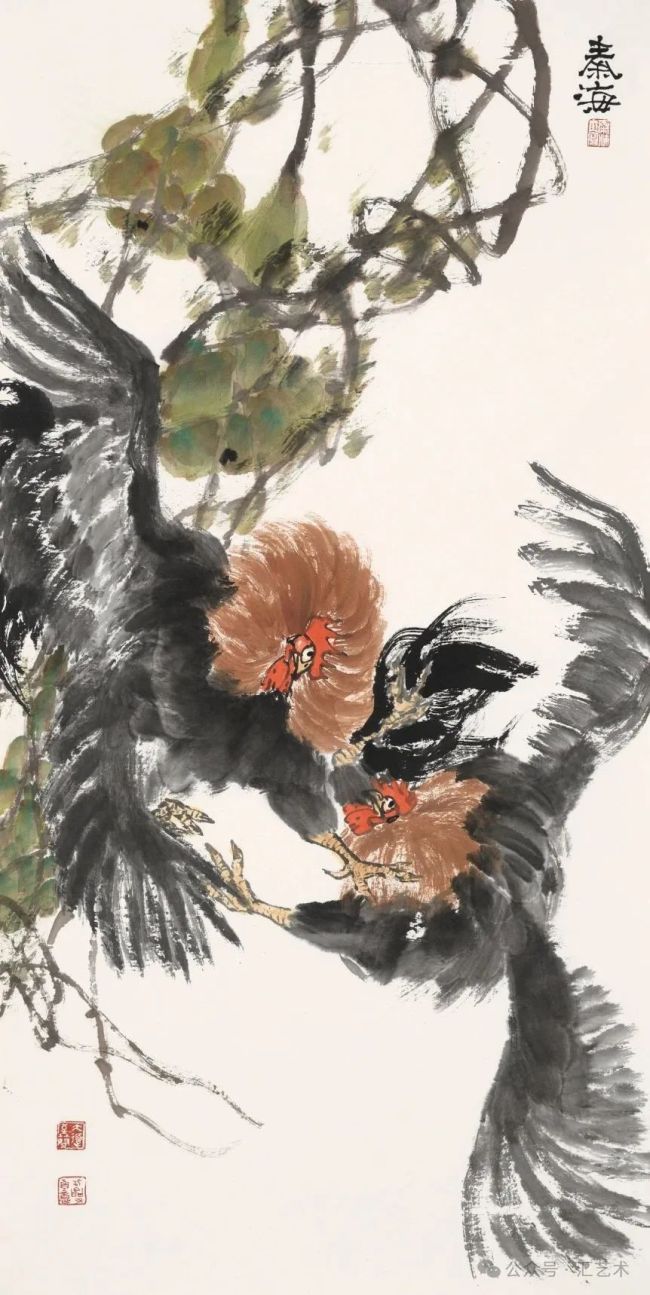 斗鸡系列136X68CM2023.jpg