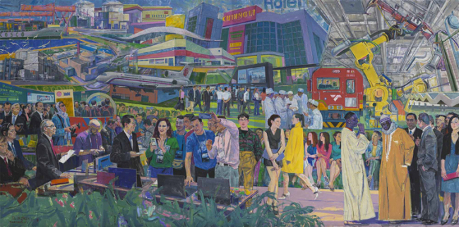 133-《空间?作为》-孙浩-油画-300 cm×600 cm .jpg