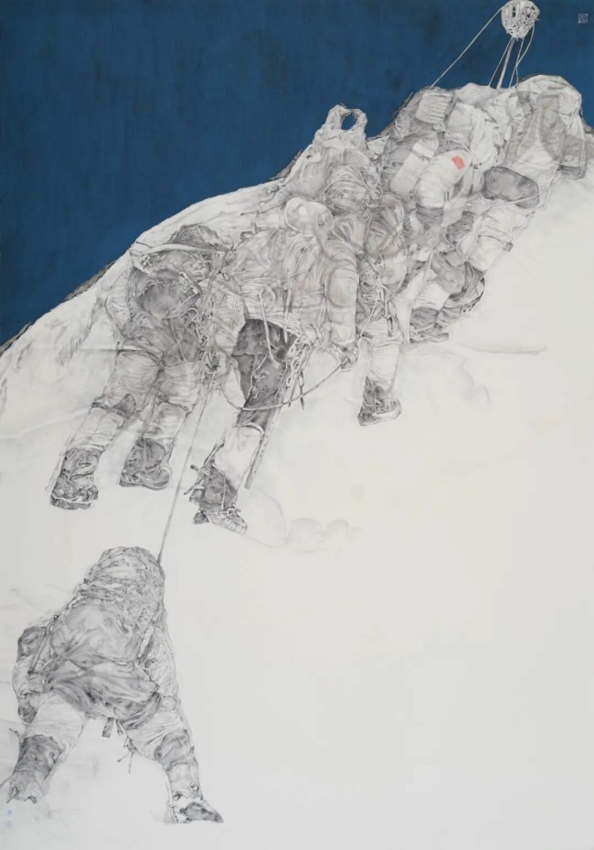赵峰新作·《我站立的地方是中国》 | 那攀登珠峰的身影,是不屈精神的生动注脚