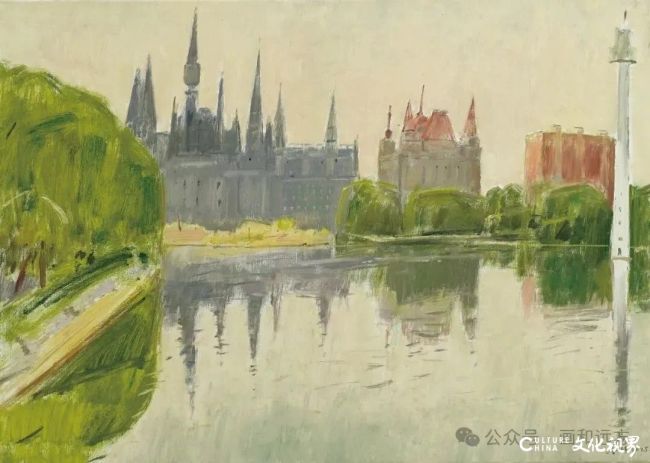 【DeepSeek谈艺】朱春林·油画丨柳色、塔影、溪光,油彩写就的东方长卷