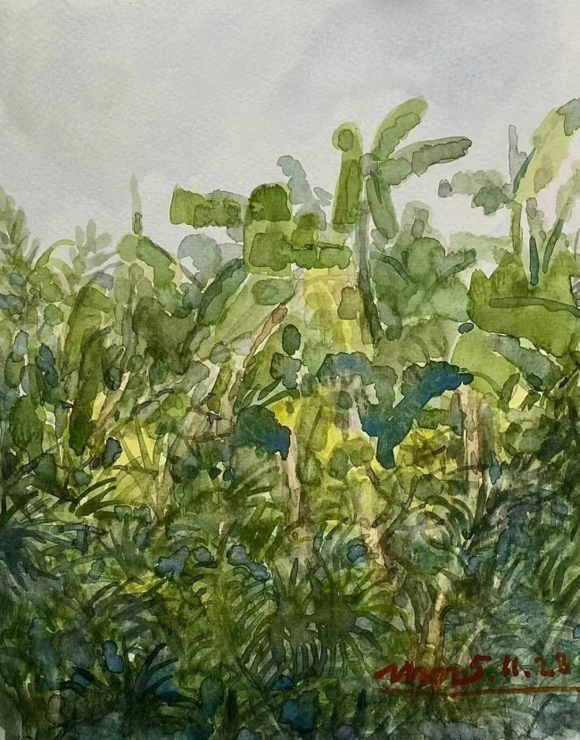 化建国·2025海南水彩写生 | 精妙掌控水分与时机，将流动的时光凝定为静止的深邃