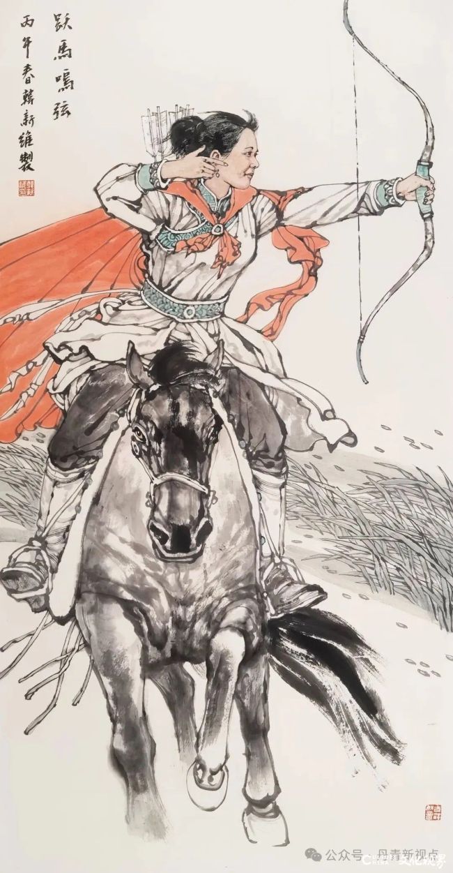 韩新维·“春风得意”雅集新作丨笔底风雷嘶战马，毫端春色破寒烟