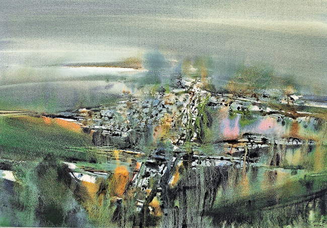 ●《雨季》，79cm×109cm ，2025年