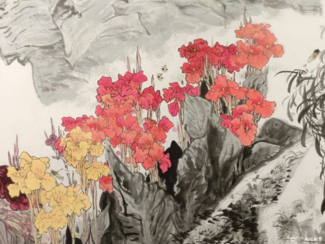 陈永锵先生《芳心不老》花鸟长卷局部15.jpg