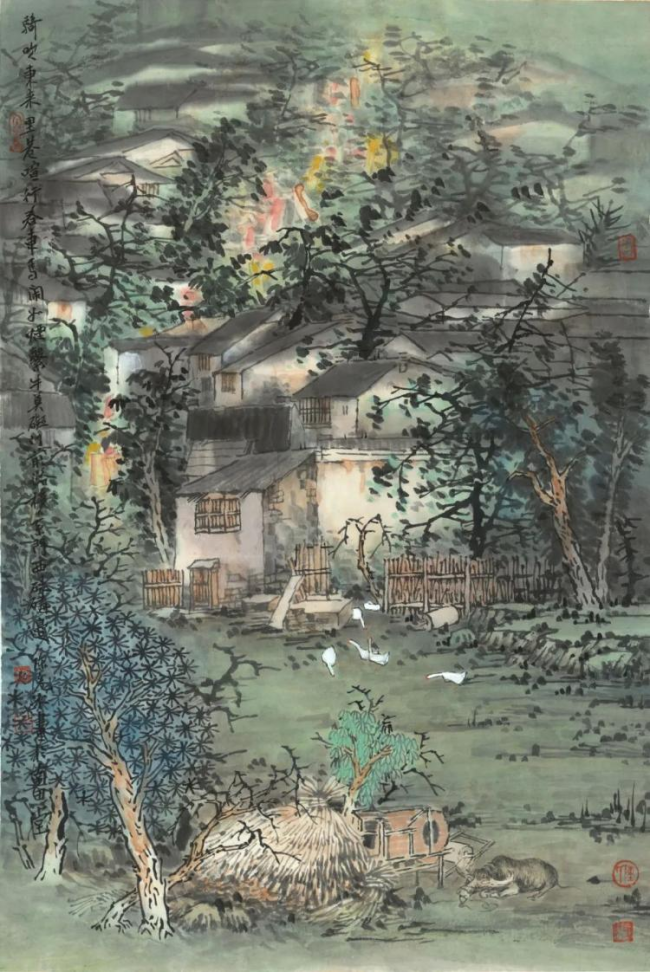 “回归自然，独抒性灵——陈危冰田园诗意画展”昨日在绍兴诸暨市开幕