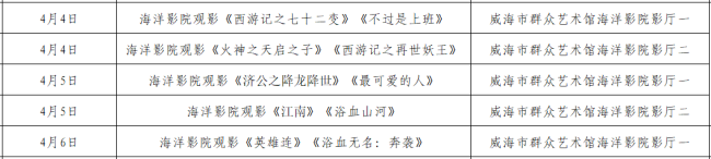 清明假期威海超全活动攻略来了！
