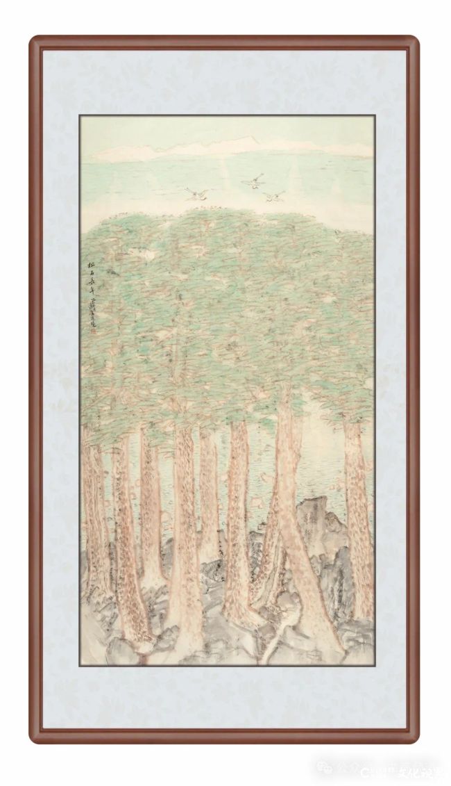 边讲边画丨邱佳铭《松石长年》