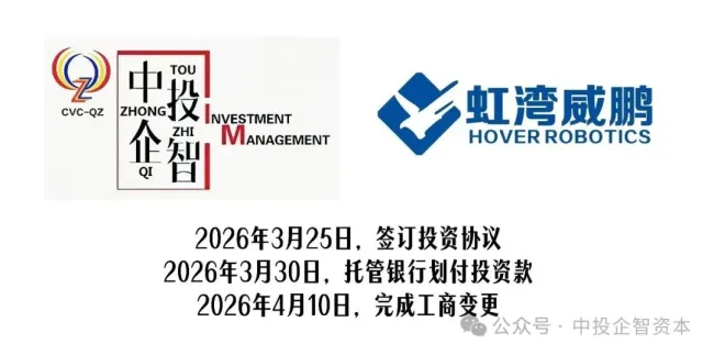 中投企智资本增资，虹湾威鹏完成A轮融资，领跑“AI+机器人”赋能水生态运维赛道