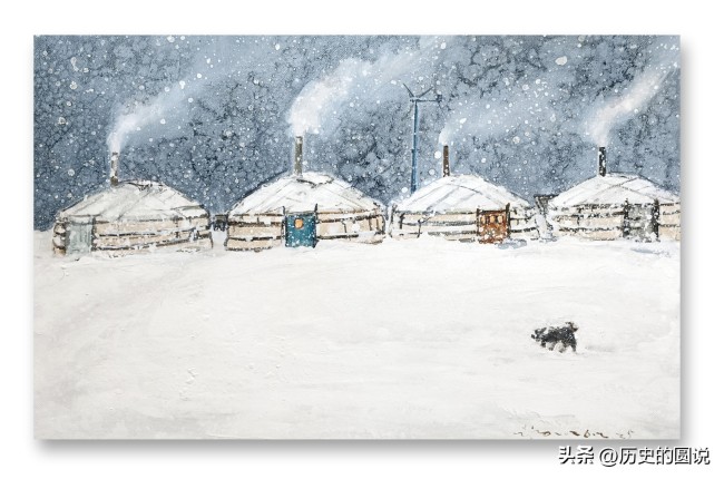 赵福·油画 | 从雪原到村落,用粗粝的笔触与浓烈的色彩铺陈北疆大地的时代变迁与精神内核