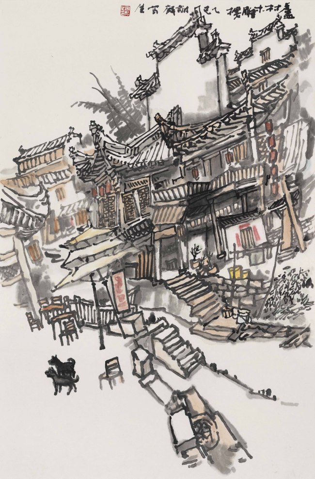 9,谢麟 木雕楼 69×46㎝ 2025.jpg