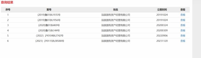 聊城冠县国资被执行金额超1.13亿元，旗下4家企业被列入经营异常名录
