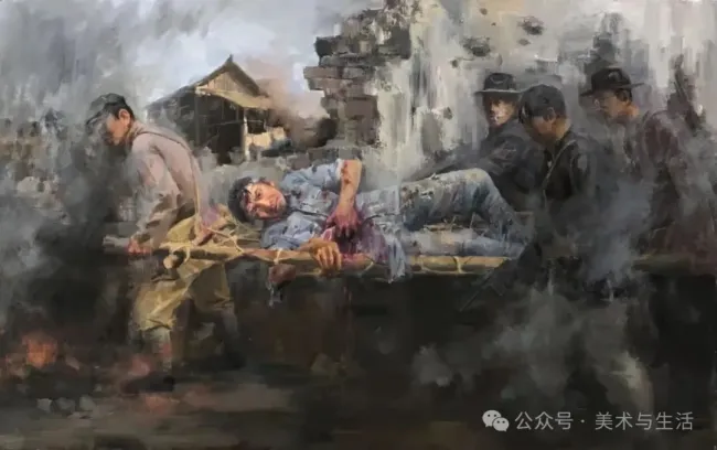用生命践行誓言的红军师长——品读周武发油画《陈树湘》