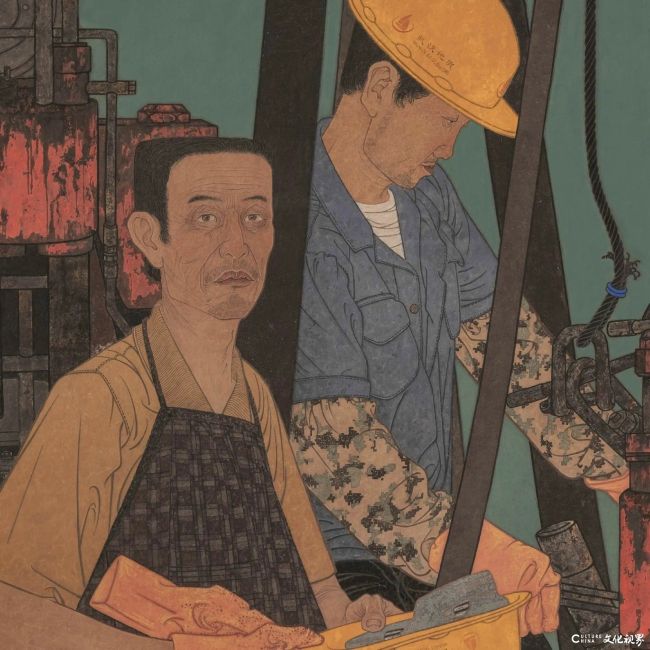 湖北美院中国画学院教师张众作品《地质勘探》荣获湖北省屈原文化奖