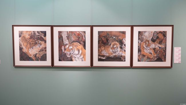 “山君气度——刘扬画虎作品展”昨日在济南隆重开幕