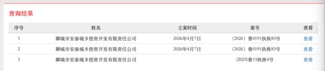 子公司被执行超3.84亿元，百亿债务风险持续累积——聊城安泰城乡2025年财报拉响区域城投信用警报